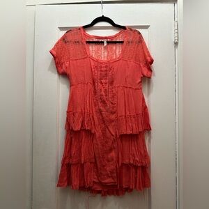 Free People Sunbeams Tiered Lace
Mini Dress